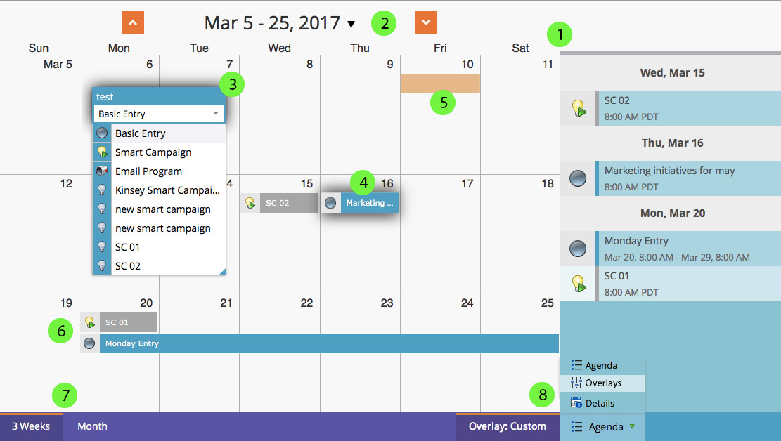 Old Marketo Calendar Marked Up