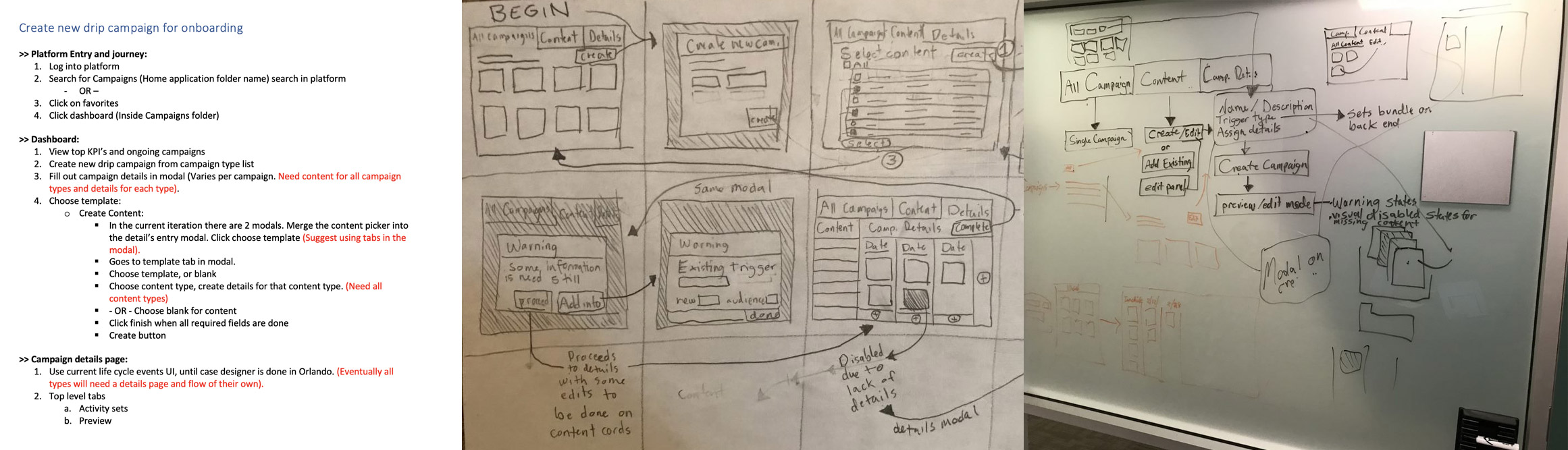 Campaigns sketching and planning