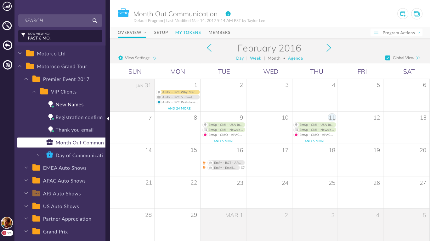 Pintrist calendar examples